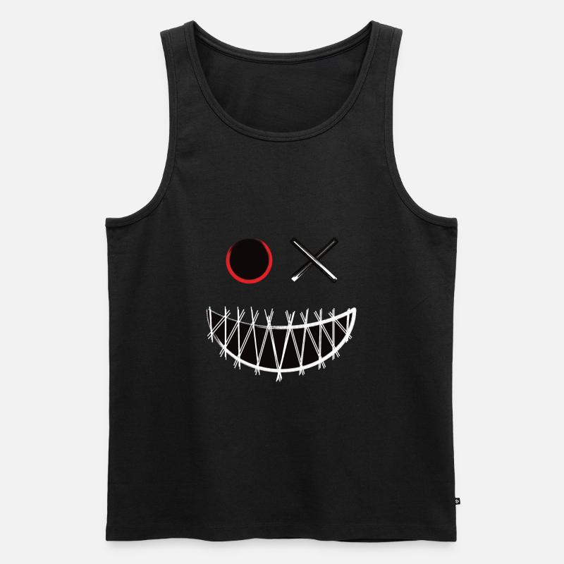 The Crazy Smile - Männer Premium Bio Tank Top - Schwarz