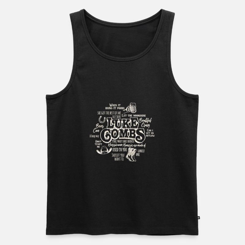 Combs-Lied - Männer Premium Bio Tank Top - Schwarz