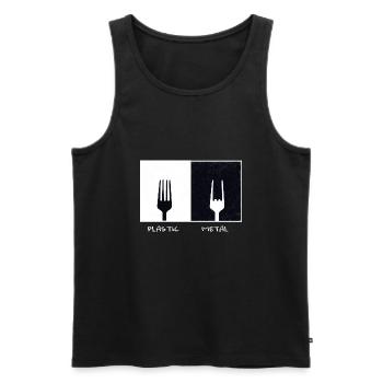 Plastic Metal Vinatge Geschenk Musik Gabel - Männer Premium Bio Tank Top - Schwarz - Vorne - AI Model Male 178 light (178cm)
