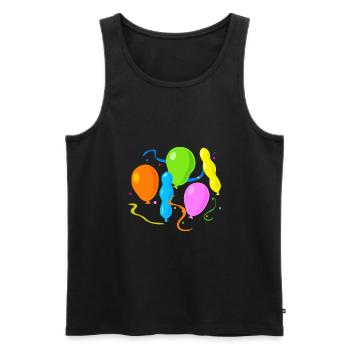 Geburtstagsparty Ballons - Männer Premium Bio Tank Top - Schwarz - Vorne - Michal (187cm)