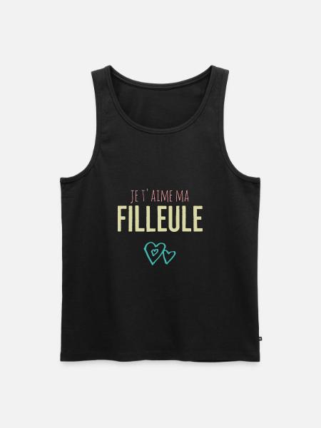 je t'aime ma filleule - Débardeur bio Premium Homme - noir