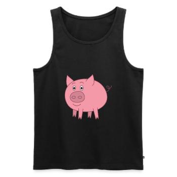 Porc - Débardeur bio Premium Homme - noir - Devant - Michal (187cm)