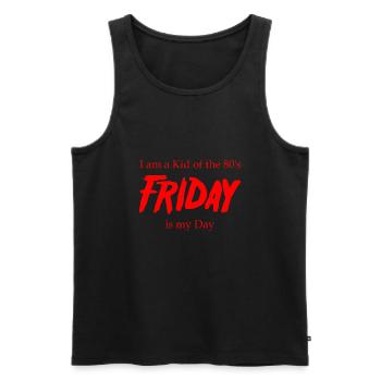 Friday Shirt - Männer Premium Bio Tank Top - Schwarz - Vorne - AI Model Male 178 light (178cm)
