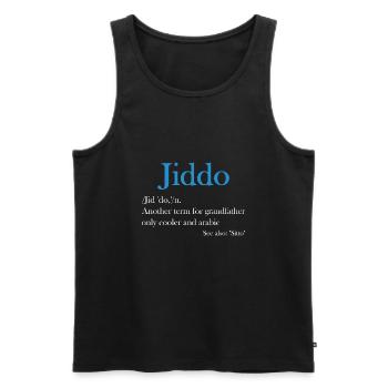 Jiddo Definition - Männer Premium Bio Tank Top - Schwarz - Vorne - Michal (187cm)