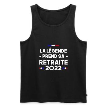 La Légende Prend Sa Retraite 2022 - Débardeur bio Premium Homme - noir - Devant - Michal (187cm)