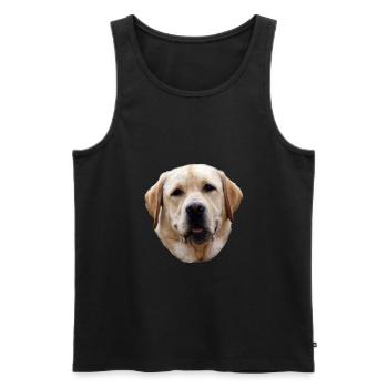 Labrador Golden Retriever - Männer Premium Bio Tank Top - Schwarz - Vorne - Michal (187cm)