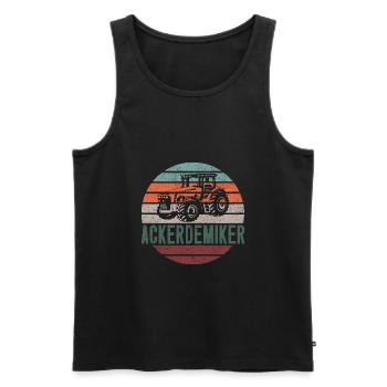 Traktor Landwirt Acker - Männer Premium Bio Tank Top - Schwarz - Vorne - Michal (187cm)
