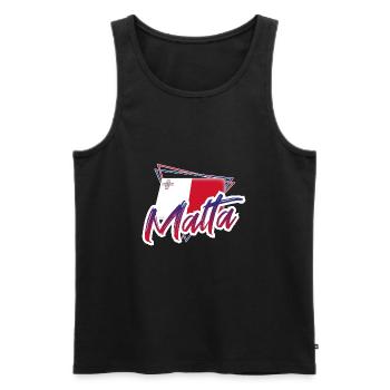 Malta - Men's Premium Organic Tank Top - black - Front - AI Model Male 178 light (178cm)