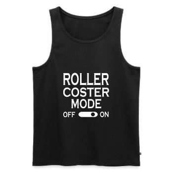 Rollercoaster Achterbahn - Männer Premium Bio Tank Top - Schwarz - Vorne - AI Model Male 178 light (178cm)