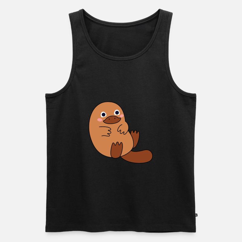 Schnabeltier - Männer Premium Bio Tank Top - Schwarz