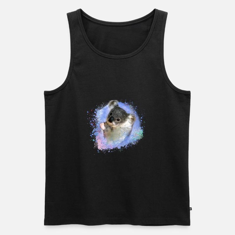 koala ,bunt,graffiti,malerei,koala bär - Männer Premium Bio Tank Top - Schwarz