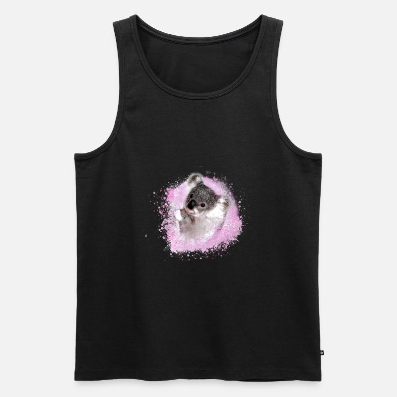 koala ,pink,graffiti,malerei,koala bär,rosa - Männer Premium Bio Tank Top - Schwarz