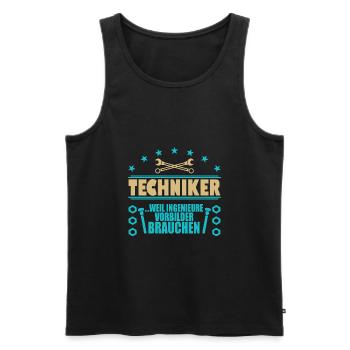 Techniker Schule Abschluss Fortbildung Ingenieur - Männer Premium Bio Tank Top - Schwarz - Vorne - AI Model Male 178 light (178cm)
