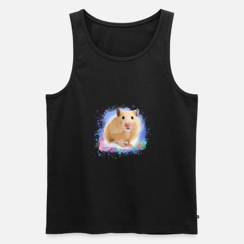 hamster, graffiti,malerei,grün,blau - Männer Premium Bio Tank Top - Schwarz