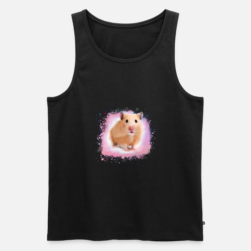 hamster, graffiti,malerei,rosa - Männer Premium Bio Tank Top - Schwarz