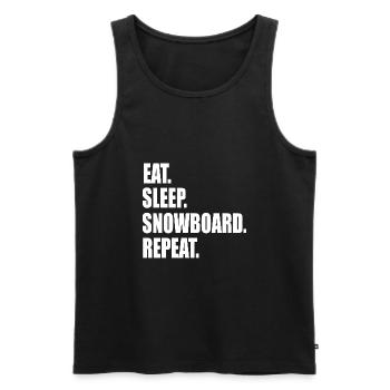 Snowboard Snowboarder - Männer Premium Bio Tank Top - Schwarz - Vorne - Michal (187cm)