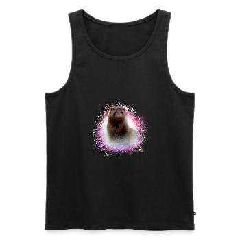 iltis,ferrets,otter,graffiti,pink - Men's Premium Organic Tank Top - black - Front - Michal (187cm)