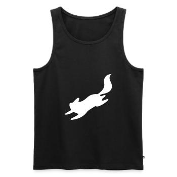 fuchs - Männer Premium Bio Tank Top - Schwarz - Vorne - AI Model Male 178 light (178cm)