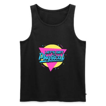 Lets Get Physical - Männer Premium Bio Tank Top - Schwarz - Vorne - AI Model Male 178 light (178cm)