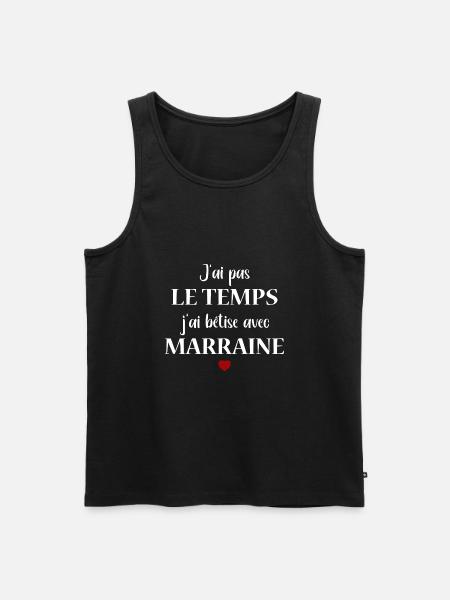 bêtise avec marraine - Débardeur bio Premium Homme - noir