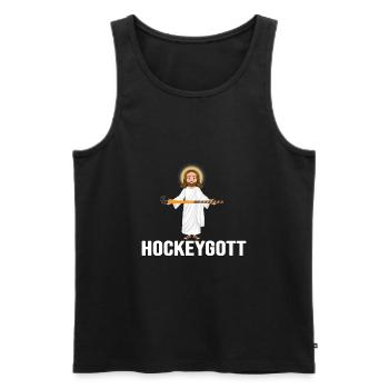 hockey hockeystick fieldhockey field hockeygott - Men's Premium Organic Tank Top - black - Front - Michal (187cm)