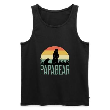 Papa Bear and Baby Bear for Father's Day - Men's Premium Organic Tank Top - black - Front - Michal (187cm)