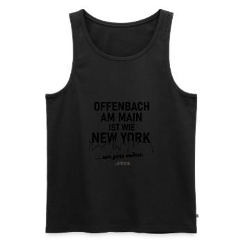Offenbach am Main Städte-Spruch - Männer Premium Bio Tank Top - Schwarz - Vorne - Michal (187cm)
