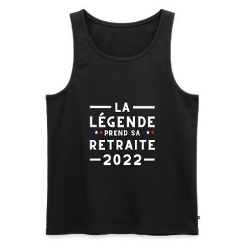 La Légende Prend Sa Retraite 2022 - Débardeur bio Premium Homme - noir - Devant - Michal (187cm)