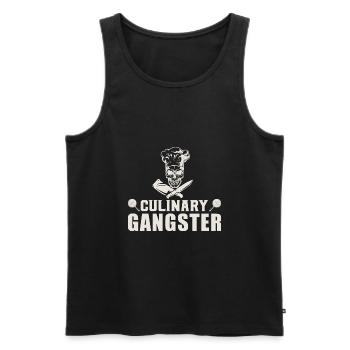 Kulinarischer Gangster - Männer Premium Bio Tank Top - Schwarz - Vorne - Michal (187cm)