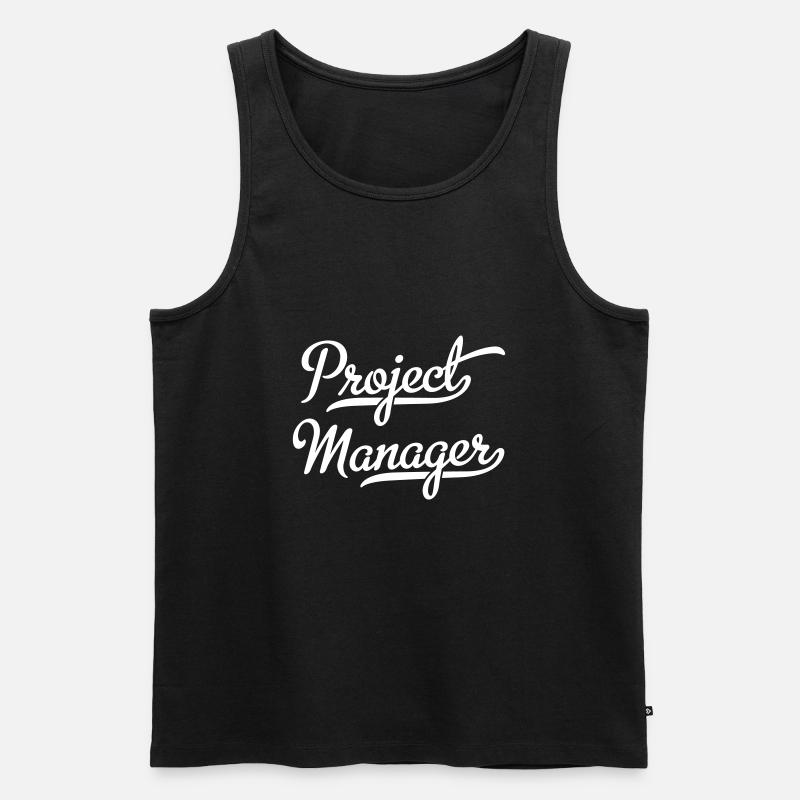 Project Manager - Männer Premium Bio Tank Top - Schwarz