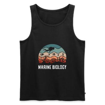 Marine Biology Marine Biologist Science Silhouette - Männer Premium Bio Tank Top - Schwarz - Vorne - AI Model Male 178 light (178cm)