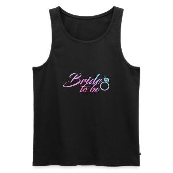 bride to be - Männer Premium Bio Tank Top - Schwarz - Vorne - Michal (187cm)