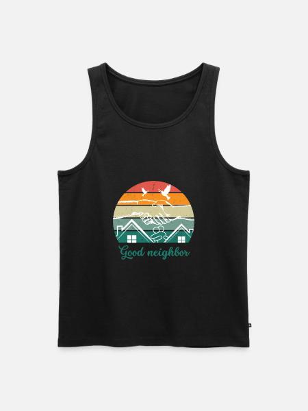 Good neighbor WW - Men's Premium Organic Tank Top - black