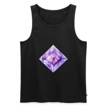 Aquarell Kristall - Männer Premium Bio Tank Top - Schwarz - Vorne - AI Model Male 178 light (178cm)