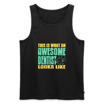 This Is What An Awesome Dentist Looks Like Present - Men's Premium Organic Tank Top - black - Front - Michal (187cm)