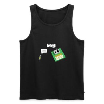 funny floppy disk - Men's Premium Organic Tank Top - black - Front - Michal (187cm)