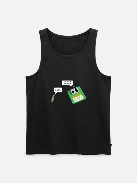 funny floppy disk - Men's Premium Organic Tank Top - black