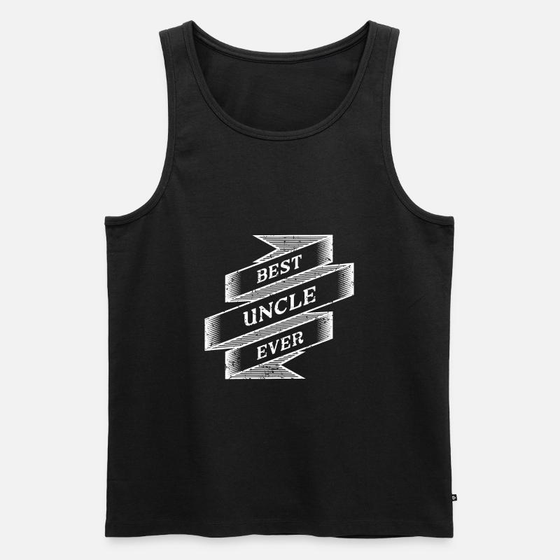 Best Uncle ever - Männer Premium Bio Tank Top - Schwarz