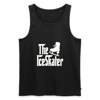 The Ice Skater Awesome Ice Skating Designs - Männer Premium Bio Tank Top - Schwarz - Vorne - Michal (187cm)