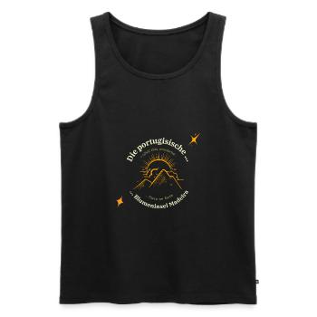 Die portugische Blumenisel Madeira - Geschenk - Männer Premium Bio Tank Top - Schwarz - Vorne - Michal (187cm)