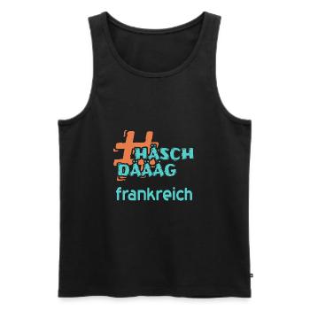 frankreich - Männer Premium Bio Tank Top - Schwarz - Vorne - AI Model Male 178 light (178cm)