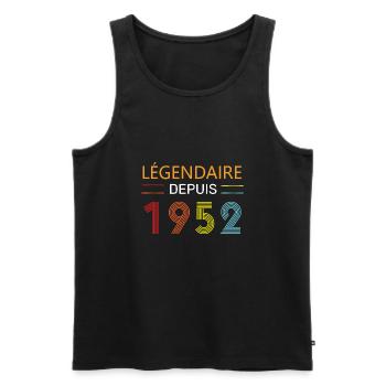 Légendaire Depuis 1952 72 Anniversaire 72 Ans - Débardeur bio Premium Homme - noir - Devant - Michal (187cm)
