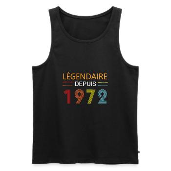 Légendaire Depuis 1972 52 Anniversaire 52 Ans - Débardeur bio Premium Homme - noir - Devant - Michal (187cm)