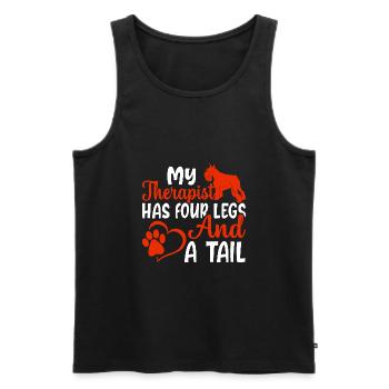 Zwergschnauzer Therapeut Hat Vier Beine Lustige - Männer Premium Bio Tank Top - Schwarz - Vorne - Michal (187cm)