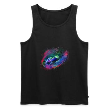 schlange,bunt,reptil,foto,nachts,cobra - Männer Premium Bio Tank Top - Schwarz - Vorne - Michal (187cm)