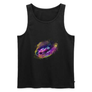 schlange,bunt,reptil,nachts,cobra,grün,metallisch - Männer Premium Bio Tank Top - Schwarz - Vorne - Michal (187cm)