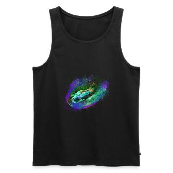 schlange,bunt,reptil,nachts,cobra,grün,metallisch - Männer Premium Bio Tank Top - Schwarz - Vorne - Michal (187cm)
