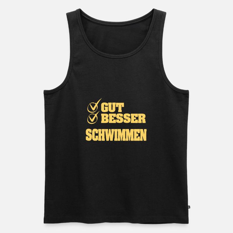schwimmen - Männer Premium Bio Tank Top - Schwarz