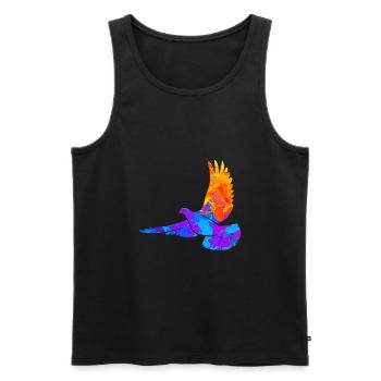 Dove Dove of Peace Peace Ukraine - Men's Premium Organic Tank Top - black - Front - Michal (187cm)