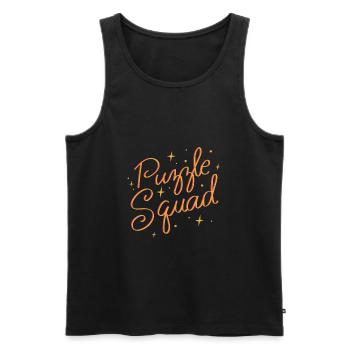 Puzzle Squad Puzzle Hobby Puzzle - Männer Premium Bio Tank Top - Schwarz - Vorne - AI Model Male 178 light (178cm)